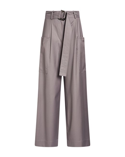 Barba Napoli Gray Lilac Pants Virgin Wool