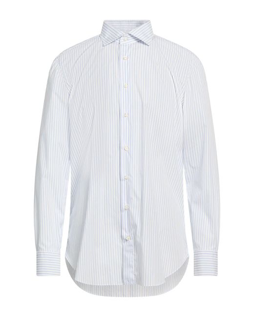 Cesare Attolini White Sky Shirt Cotton for men