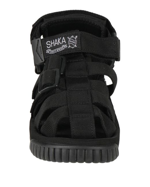 Shaka Black Sandals