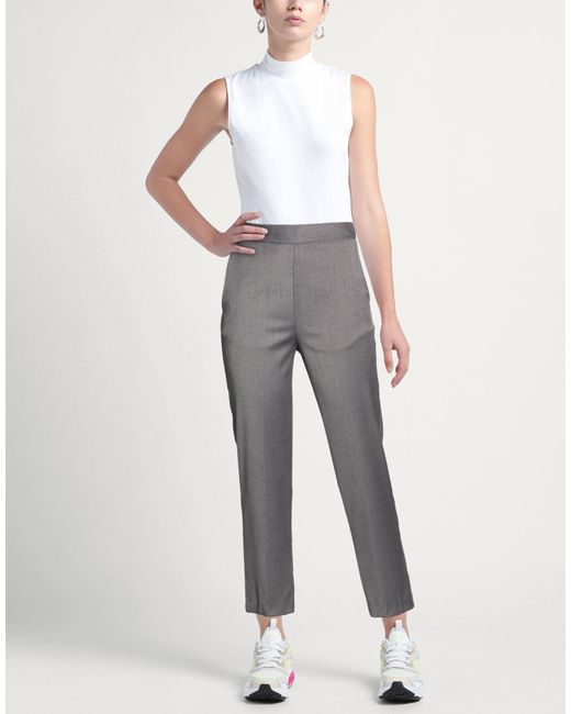 Nora Barth Gray Pants Polyester, Viscose, Wool, Elastane