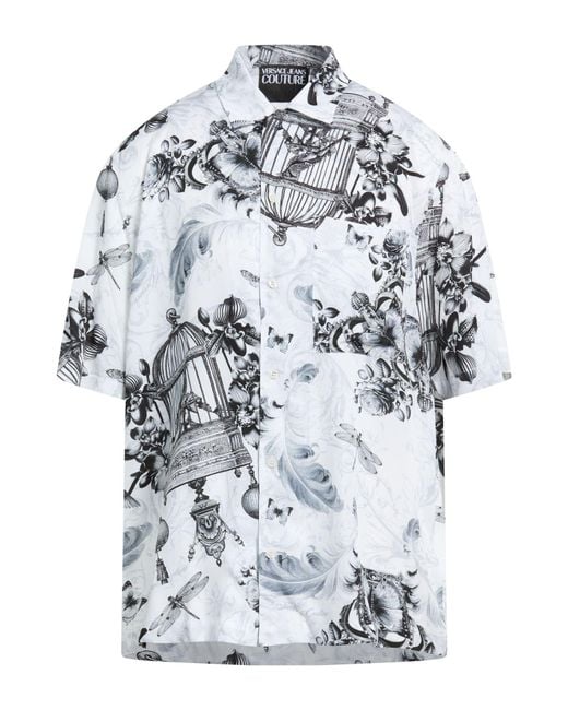Versace Jeans Couture White Shirt Viscose for men