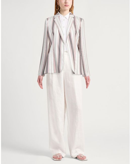 Diana Gallesi Natural Blazer Linen, Polyester, Viscose