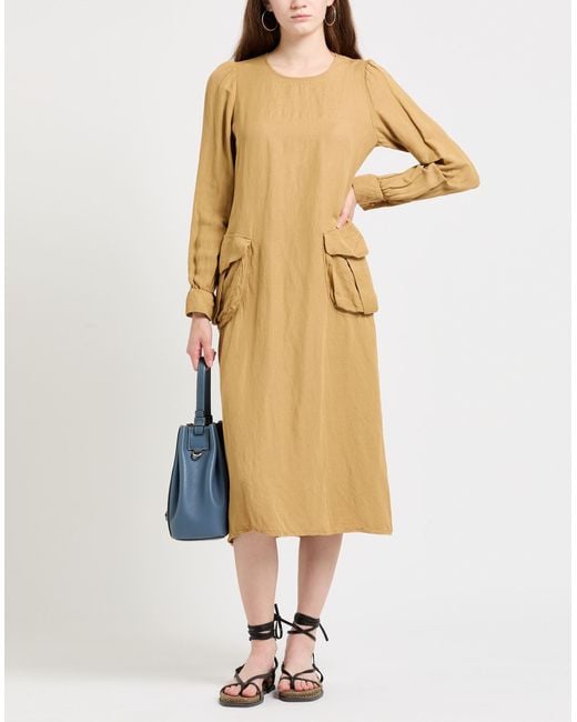 R13 Natural Midi Dress Linen