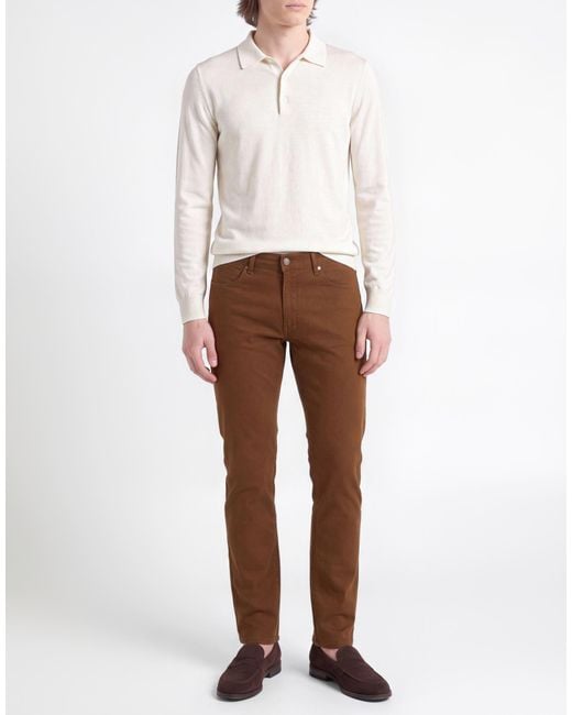 Bugatti Brown Pants Cotton, Elastane for men