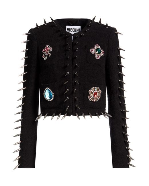 Moschino Black Jacket Wool, Polyamide