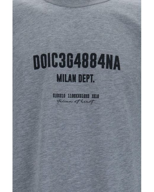 T-shirt Dolce & Gabbana pour homme en coloris Gray