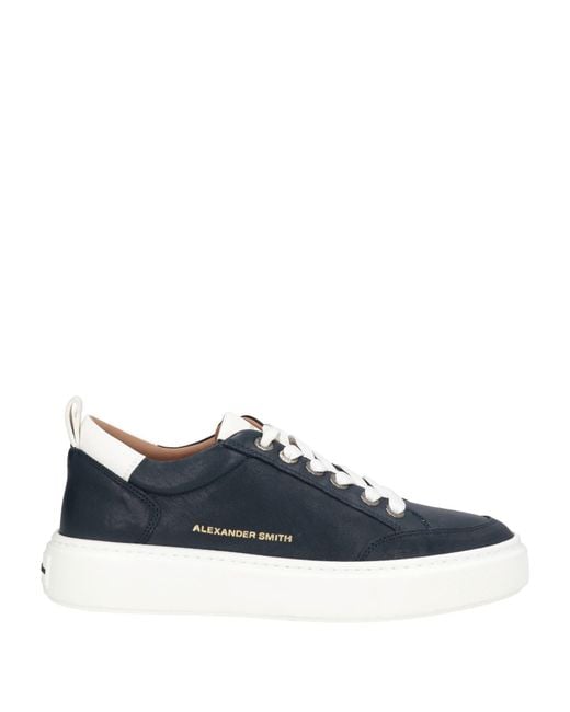Alexander Smith Blue Midnight Sneakers Leather for men
