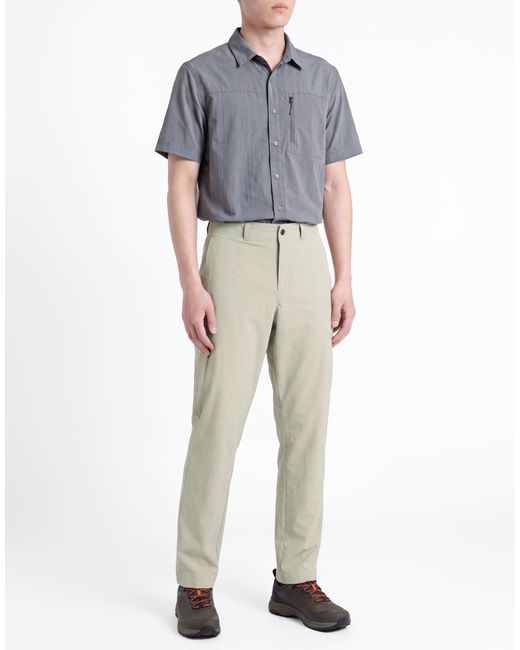 Jack Wolfskin Gray Khaki Pants Polyester, Elastane for men