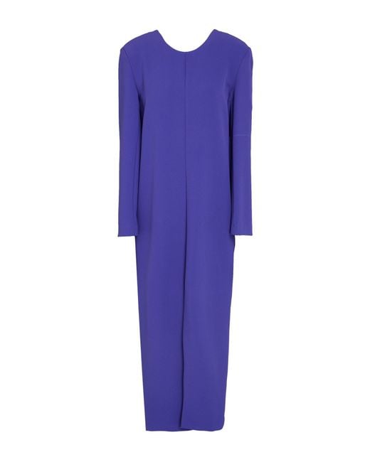 MEIMEIJ Purple Midi Dress Polyester, Elastane, Acetate