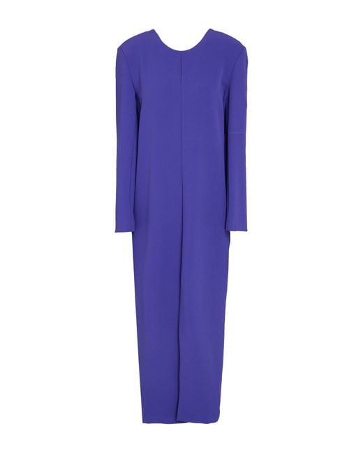 MEIMEIJ Purple Midi Dress Polyester, Elastane, Acetate