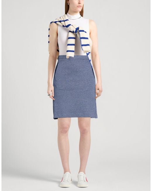 Gant Blue Mini Skirt Cotton, Polyamide