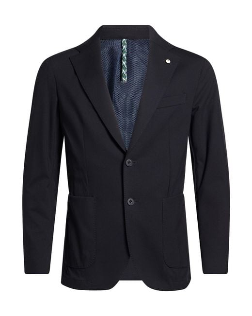 L.b.m. 1911 Blue Blazer Polyamide, Elastane for men
