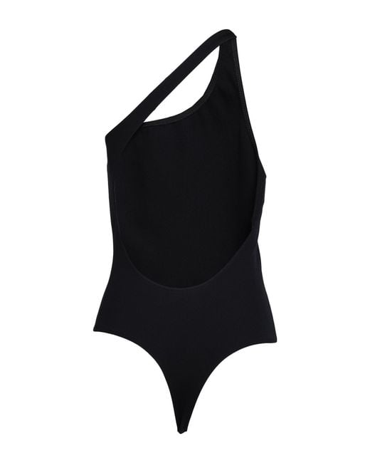 McQueen Black Bodysuit Polyamide, Elastane