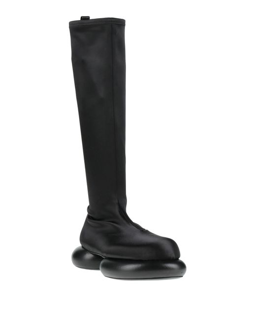 Jil Sander Black Boot Textile Fibers