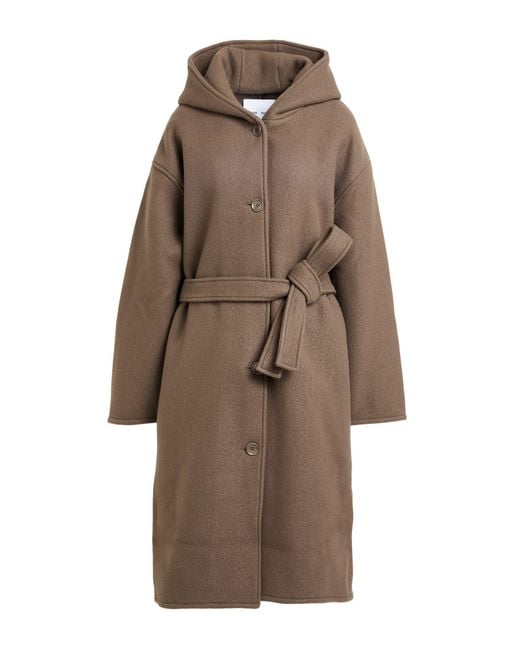 Samsøe & Samsøe Brown Coat Wool, Polyamide