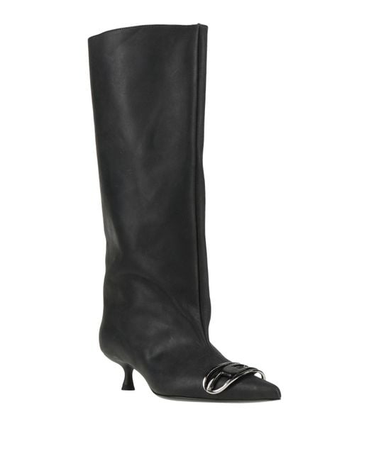 DIESEL Black Boot Leather