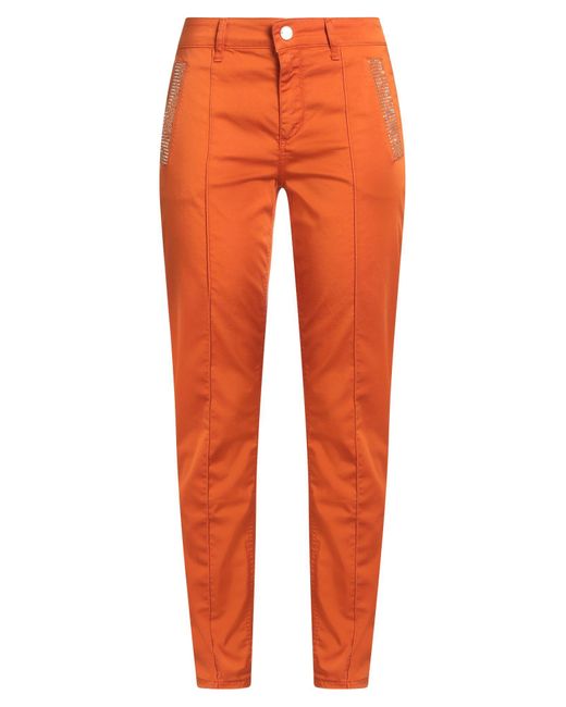 Liu Jo Orange Pants Cotton, Polyester, Elastane