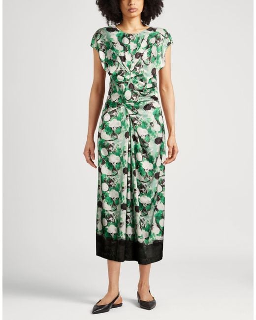 Aviu Green Midi Dress Polyester, Elastane