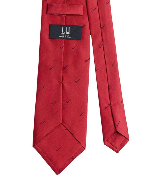 Dunhill Red Woven Ties for men