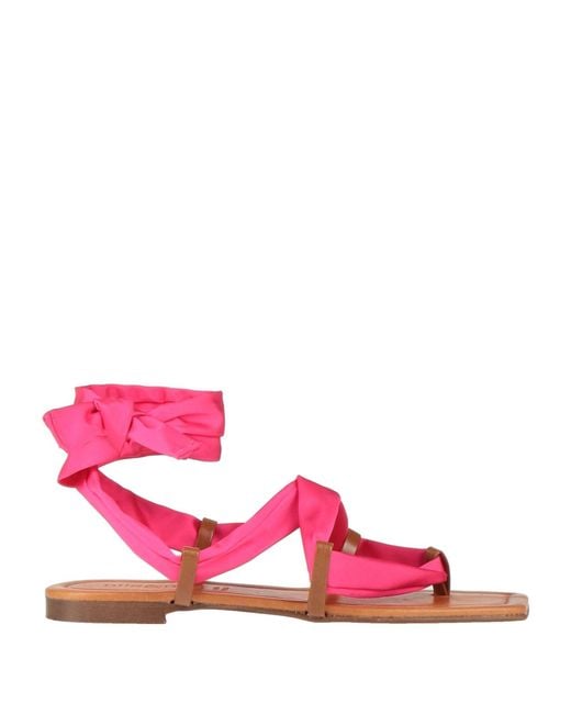 Nila & Nila Pink Fuchsia Thong Sandal Textile Fibers