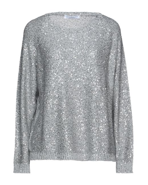 Amina Rubinacci Gray Sweater Silk, Polyester