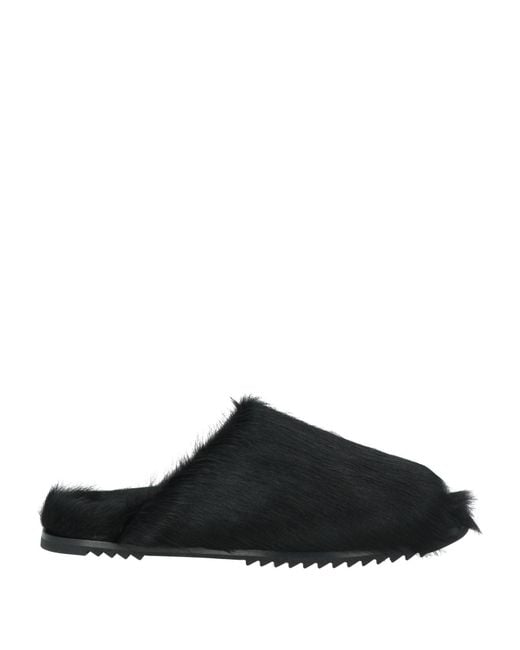 Rick Owens Black Mules & Clogs Leather for men