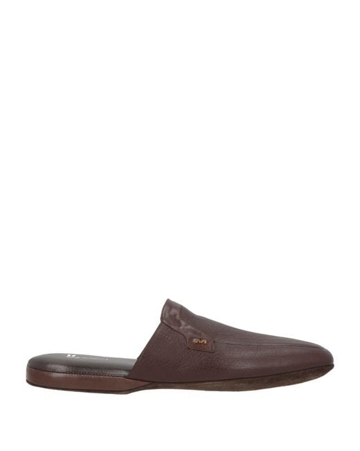Moreschi Brown Chocolate House Slipper Leather for men
