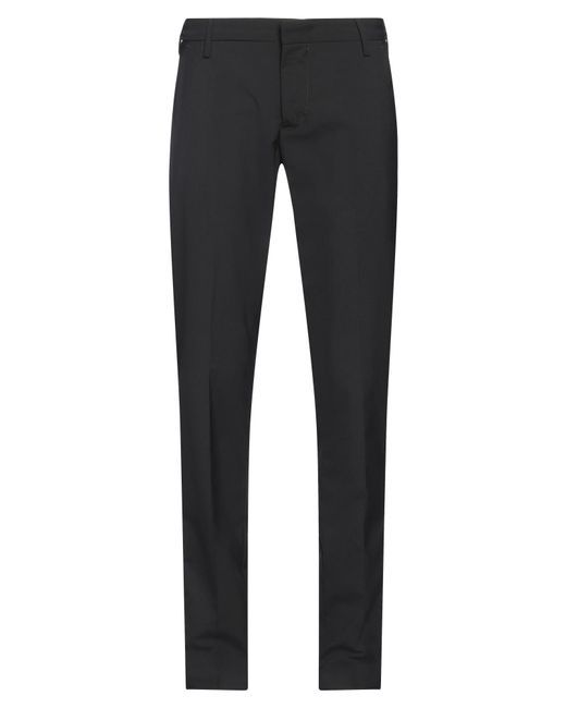 Entre Amis Black Pants Virgin Wool, Polyester, Elastane for men
