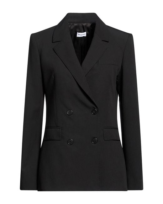 RUE DU BAC Black Blazer Polyester, Viscose, Elastane