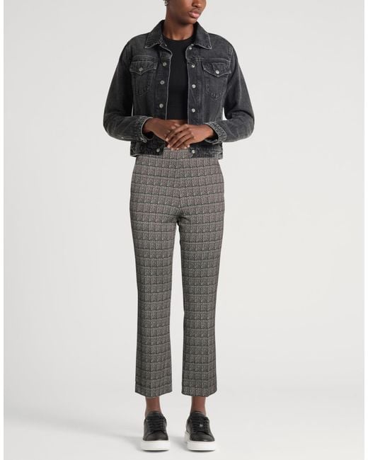 ODEEH Gray Pants Viscose, Polyamide, Elastane