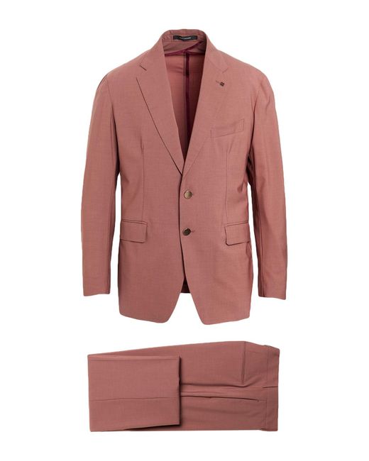 Tagliatore Pink Suit Virgin Wool, Polyamide, Elastane for men