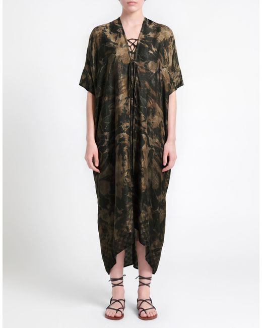Masnada Green Maxi Dress Viscose