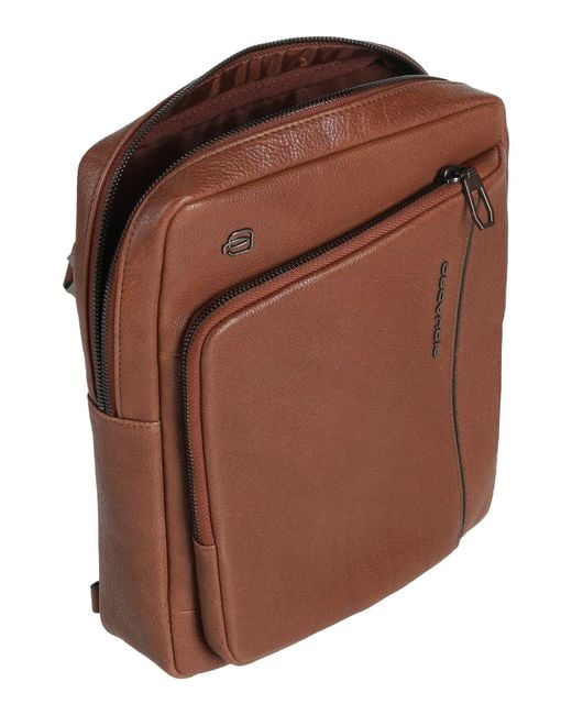 Piquadro Brown Cross-Body Bag Cow Leather, Eva (Ethylene for men