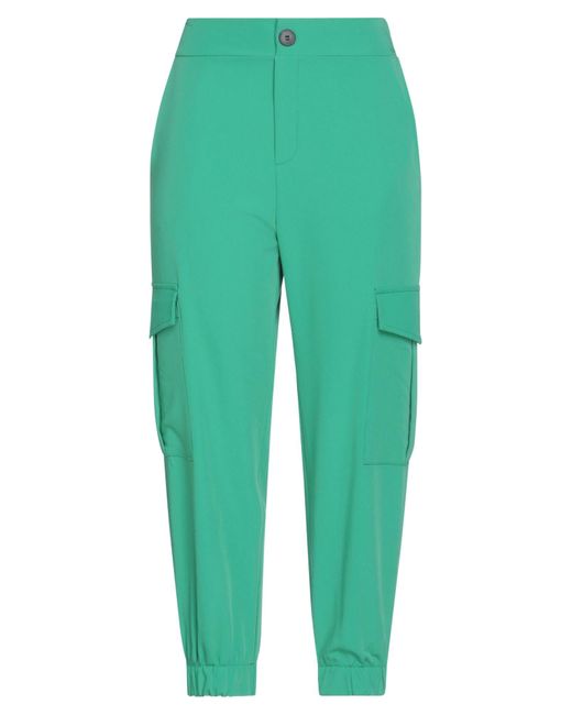 VANESSA SCOTT Green Pants Polyester, Viscose, Elastane