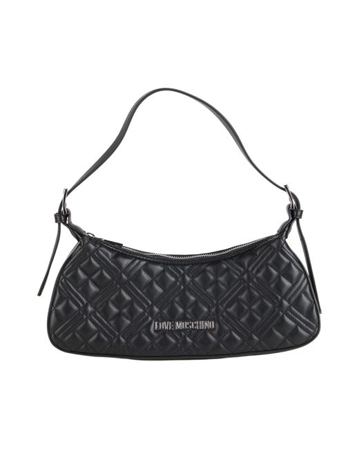 Love Moschino Black Shoulder Bag Textile Fibers