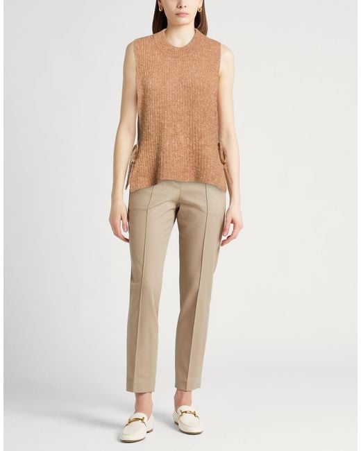Roberto Collina Brown Sweater Baby Alpaca Wool, Recycled Nylon