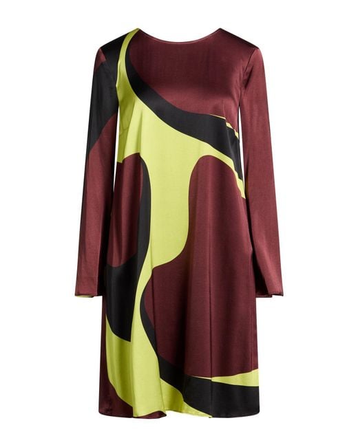 Maliparmi Red Mini Dress Viscose, Elastane