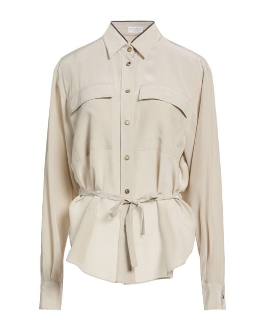 Brunello Cucinelli White Shirt Silk