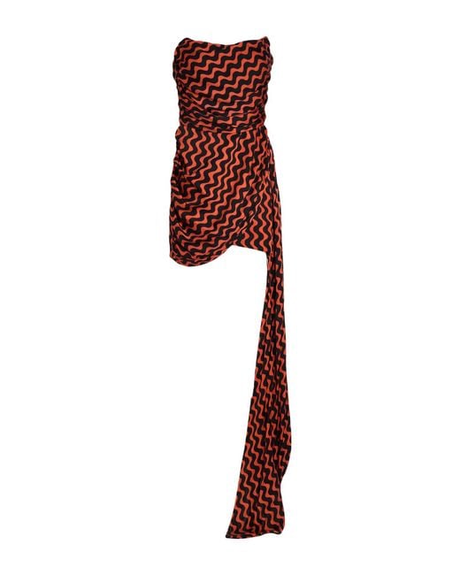 Jijil Red Mini Dress Viscose, Polyester
