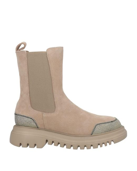 Tosca Blu Brown Ankle Boots Leather, Textile Fibers