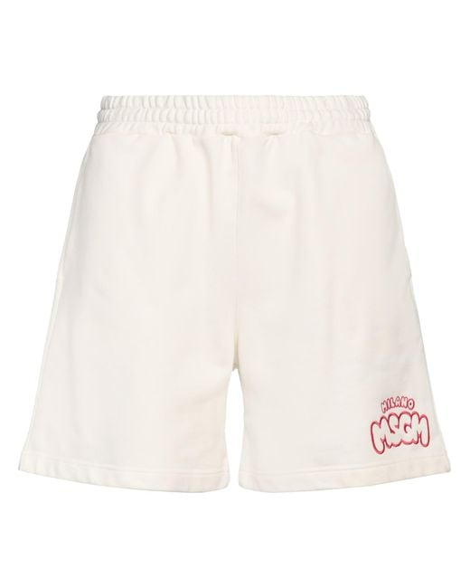MSGM White Shorts & Bermuda Shorts for men