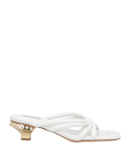 Casadei White Sandals Leather