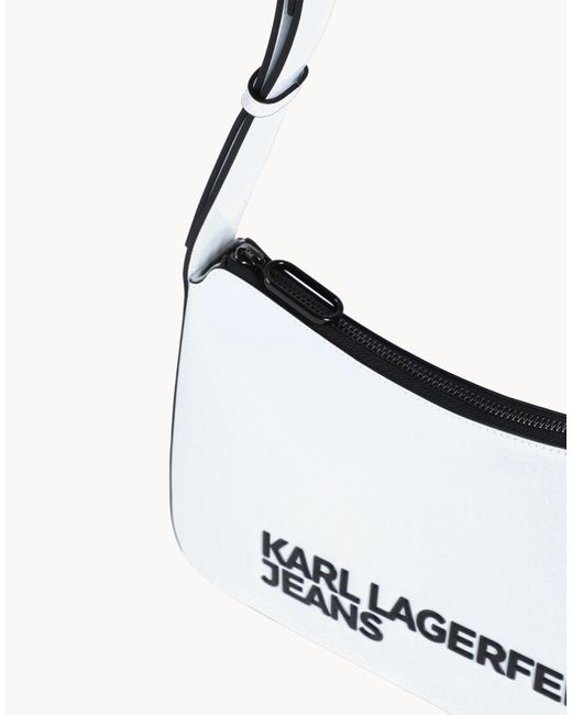 Karl Lagerfeld White Schultertasche
