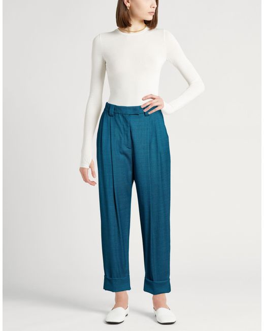 PT Torino Blue Pants Virgin Wool, Elastane