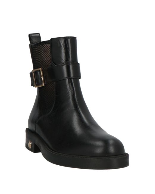Charlotte Olympia Black Ankle Boots Calfskin, Textile Fibers