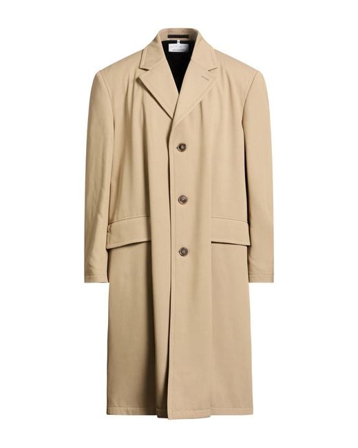 MM6 by Maison Margiela Natural Khaki Coat Viscose for men