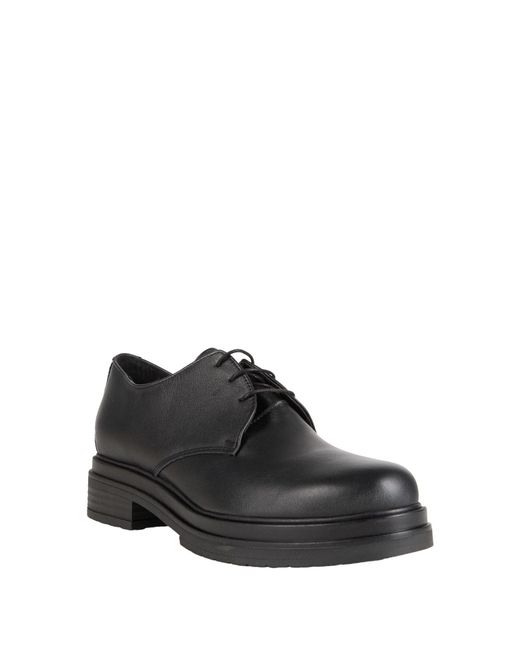 Divine Follie Black Lace-Up Shoes Leather