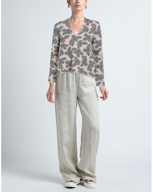 ALESSIA SANTI Gray Sweater Cotton, Wool