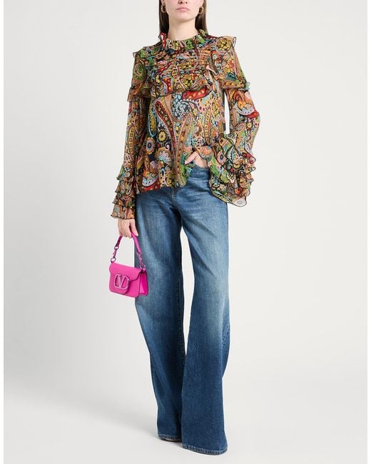 Etro Green Top Silk