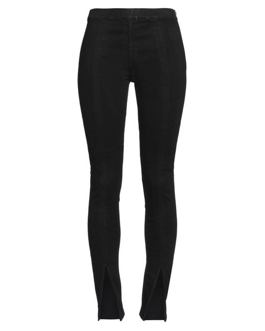 Rick Owens Black Jeans Cotton, Elastomultiester, Rubber
